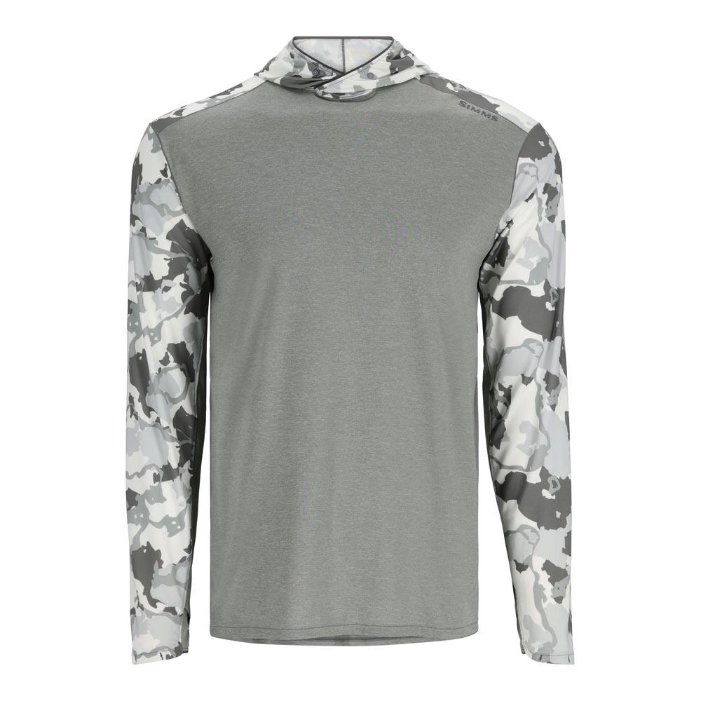 Simms BugStopper SolarFlex Hoody Men's in Cinder and Regiment Camo Cinder